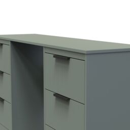Ready Assembled 2 U Denver 6 Drawer Kneehole Desk (Ready Assembled) in Pale Green - thumbnail 4