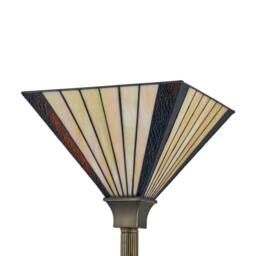 First Choice Lighting Salisbury - Tiffany 167cm Uplighter Floor Lamp in Bronze - thumbnail 4