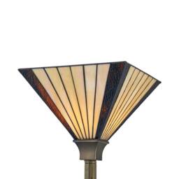 First Choice Lighting Salisbury - Tiffany 167cm Uplighter Floor Lamp in Bronze - thumbnail 5