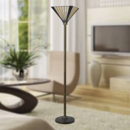 First Choice Lighting Salisbury - Tiffany 167cm Uplighter Floor Lamp in Bronze - thumbnail 7