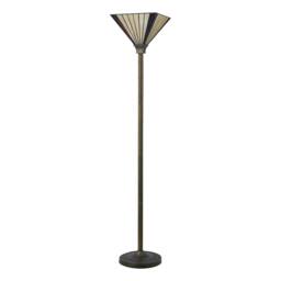 First Choice Lighting Salisbury - Tiffany 167cm Uplighter Floor Lamp in Bronze - thumbnail 2