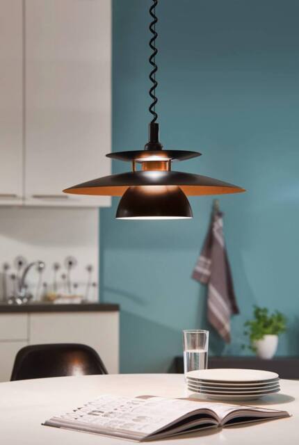Eglo Brenda Black & Copper Steel Pendant Light - image 1