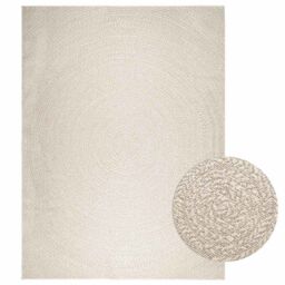 Berkfield Home Rug ZIZUR Cream 240x340 cm Jute Look Indoor & Outdoor - Size: Medium - thumbnail 1