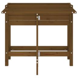 Berkfield Home Garden Planter with Folding Tabletop Honey Brown Solid Wood Pine - thumbnail 4