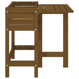 Berkfield Home Garden Planter with Folding Tabletop Honey Brown Solid Wood Pine - thumbnail 5