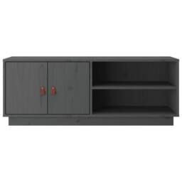 Berkfield Home TV Cabinet Grey 105x34x40 cm Solid Wood Pine - Size: 105 x 34 x 40 cm - thumbnail 6
