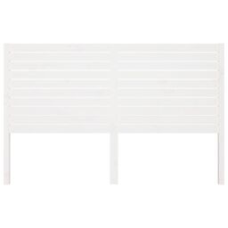 Berkfield Home Bed Headboard White 146x4x100 cm Solid Wood Pine - Size: 146 x 4 x 100 cm - thumbnail 3