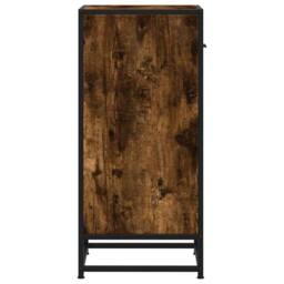 Berkfield Home Sideboard Smoked Oak 35.5x35x76 cm Engineered Wood & Metal in Brown - thumbnail 6