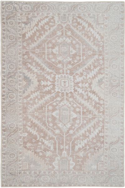 Kukoon Neutral Beige Medallion Non Slip Washable Low Pile Rug - Size: 60 cm x 240 cm - image 1