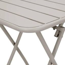 Berkfield Home Modern Folding Garden Table Beige 55x55x73 cm Steel - Size: 55 x 55 x 73 cm - thumbnail 7