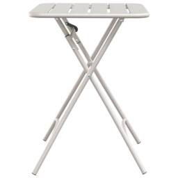 Berkfield Home Modern Folding Garden Table Beige 55x55x73 cm Steel - Size: 55 x 55 x 73 cm - thumbnail 5