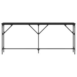 Berkfield Home Console Table Black Oak 180x23x75 cm Engineered Wood - Size: 180 x 23 x 75 cm - thumbnail 4