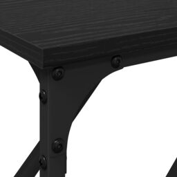 Berkfield Home Console Table Black Oak 180x23x75 cm Engineered Wood - Size: 180 x 23 x 75 cm - thumbnail 7