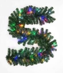 Shatchi 2m Prelit Alaskan Pine Christmas Christmas Garland Green