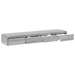 Berkfield Home Bed Drawers - Grey Sonoma, 150 x 36.5 x 16.5 cm, Made of Engineered Wood - Size: 150 x 36.5 x 16.5 cm - thumbnail 3