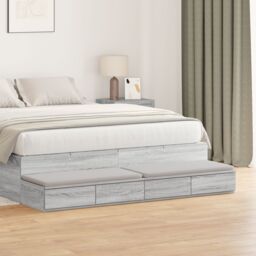 Berkfield Home Bed Drawers - Grey Sonoma, 150 x 36.5 x 16.5 cm, Made of Engineered Wood - Size: 150 x 36.5 x 16.5 cm - thumbnail 1