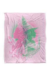 NBCU Wicked Pink & Green Glinda & Elphaba Portrait Blanket - Size: Large