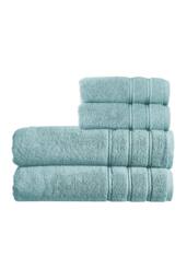 CHRISTY 'Antalya' 100% Turkish Cotton 4 Piece Luxury Bath Sheet Set in Pale Blue - thumbnail 1