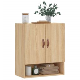 Berkfield Home Wall Cabinet Sonoma Oak 60x31x70 cm Engineered Wood in Brown - Size: 60 x 31 x 70 cm - thumbnail 3
