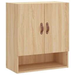 Berkfield Home Wall Cabinet Sonoma Oak 60x31x70 cm Engineered Wood in Brown - Size: 60 x 31 x 70 cm - thumbnail 2