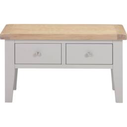Seconique Windsor 2 Drawer Coffee Table (Fully Assembled) in Light Grey - thumbnail 3