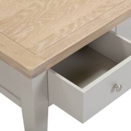 Seconique Windsor 2 Drawer Coffee Table (Fully Assembled) in Light Grey - thumbnail 6