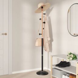 Berkfield Home Coat Stand Black 177 cm Powder-coated Iron - thumbnail 3