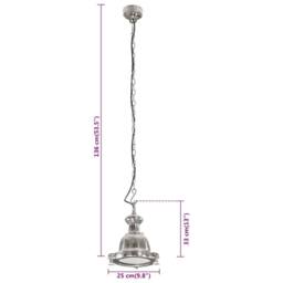 Berkfield Home Pendant Lighting 25x25x136 cm¬†Aluminium in Silver - Size: 25 x 25 x 136 cm - thumbnail 9