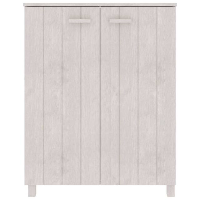 Berkfield Home Shoe Cabinet HAMAR White 85x40x108 cm Solid Wood Pine - Size: 85 x 40 x 108 cm - image 1