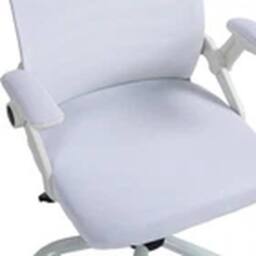 EONLION Mid-Back Office Chair Flip-Up Armrest Desk Swivel Chair White - thumbnail 2