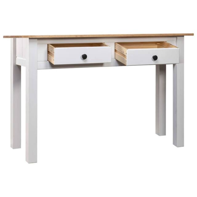 Berkfield Home Decorative Console Table White 110x40x72 cm Solid Pine Wood Panam - Size: 110 x 40 x 72 cm - image 1