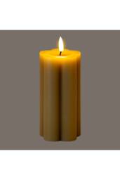 KDMD Luxe Collection Natural Glow 2.75x6 Stone LED Candle in Beige - thumbnail 2