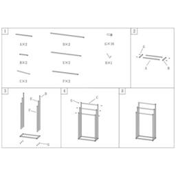 EONLION Bathroom Drying Rail Rack Storage Stand in Black - thumbnail 3