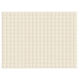 Berkfield Home Weighted Blanket Light Cream 150x200 cm 11 kg Fabric - thumbnail 3