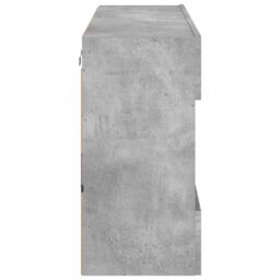 Berkfield Home TV Wall Cabinet with LED Lights Concrete Grey 98.5x30x60.5 cm - thumbnail 9
