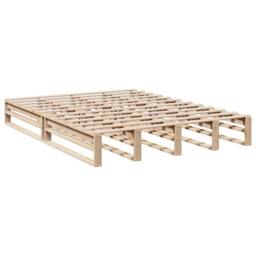 Berkfield Home Bookcase Bed without Mattress 160x200cm Solid Wood Pine in Light Brown - Size: 160x200 cm - thumbnail 8