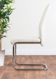 FurnitureboxUK Imperia Grey Modern High Gloss Dining Table & 6 Lorenzo Dining Chairs Set in Off-White - thumbnail 9