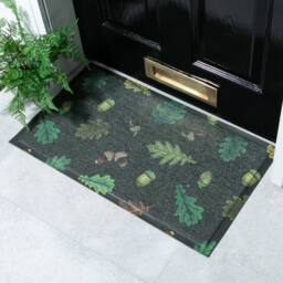 Artsy Mats Oak Grove Indoor Outdoor Doormat (70 x 40cm) in Dark Grey - Size: 40 cm x 70 cm