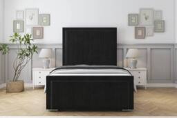 "Comfort Beds Emperor Plush Bed Frame With Mattress-50"" Upholstered in Black - Size: Double" - thumbnail 2
