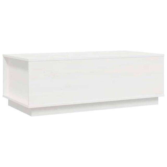 Berkfield Home Coffee Table White 100x50x35 cm Solid Wood Pine - Size: 100 x 50 x 35 cm - image 1