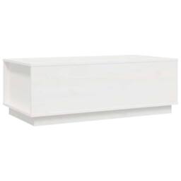 Berkfield Home Coffee Table White 100x50x35 cm Solid Wood Pine - Size: 100 x 50 x 35 cm - thumbnail 1