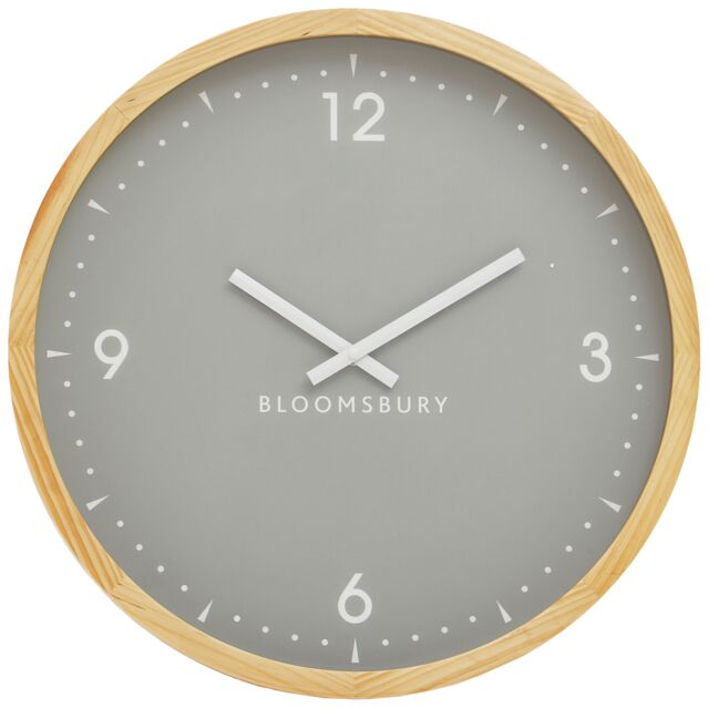 Orsina Understated Design Of Our Grey Wall Clock, Stylish Big Clock, Compact Lightweight Clock For Outdoor Indoor - image 1