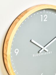 Orsina Understated Design Of Our Grey Wall Clock, Stylish Big Clock, Compact Lightweight Clock For Outdoor Indoor - thumbnail 4
