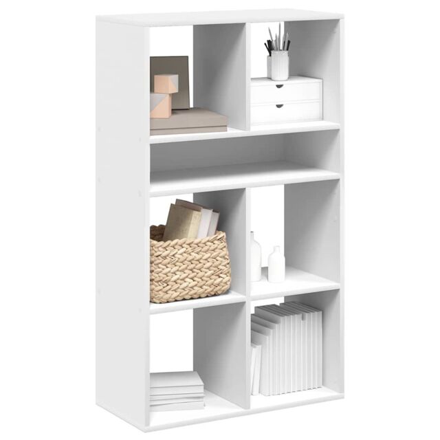 Berkfield Home Book Cabinet White 66x31x112 cm Engineered Wood - Size: 66 x 31 x 112 cm - image 1