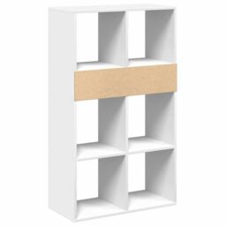 Berkfield Home Book Cabinet White 66x31x112 cm Engineered Wood - Size: 66 x 31 x 112 cm - thumbnail 6