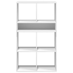 Berkfield Home Book Cabinet White 66x31x112 cm Engineered Wood - Size: 66 x 31 x 112 cm - thumbnail 4