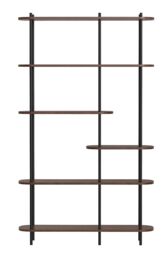 Nordlys Modern Industrial 5-Level Wooden Bookshelf in Brown - thumbnail 4