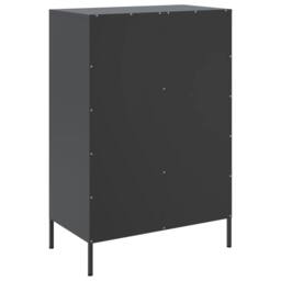 Berkfield Home Highboard Black 68x39x101.5 cm Steel - thumbnail 8
