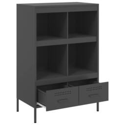 Berkfield Home Highboard Black 68x39x101.5 cm Steel - thumbnail 9