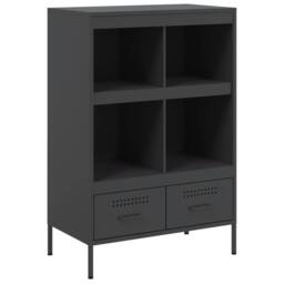 Berkfield Home Highboard Black 68x39x101.5 cm Steel - thumbnail 3